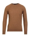 Moorer Man Sweater Brown Size 46 Cashmere, Mohair Wool In Brown