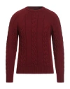 Moorer Man Sweater Burgundy Size 38 Cashmere In Red