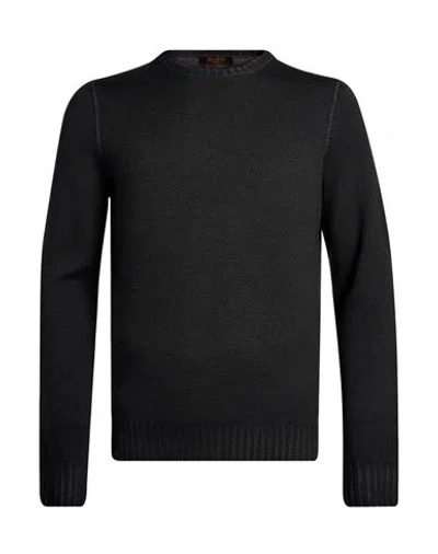Moorer Man Sweater Charcoal Size 38 Virgin Wool In Black