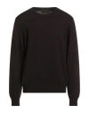 Moorer Man Sweater Dark Brown Size 50 Virgin Wool