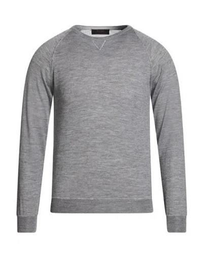Moorer Man Sweater Grey Size 38 Wool, Silk, Cashmere In Gray