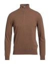 Moorer Man Sweater Light Brown Size 38 Cashmere