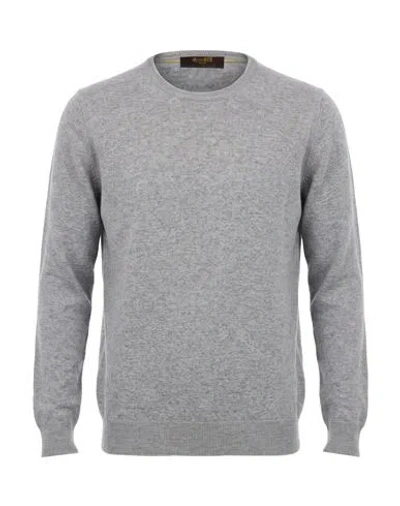 Moorer Man Sweater Light Grey Size 40 Cashmere In Animal Print
