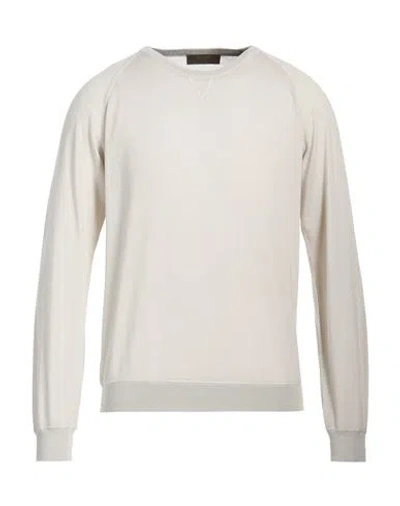 Moorer Man Sweater Light Grey Size 50 Wool, Silk, Cashmere In White