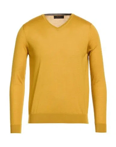 Moorer Man Sweater Marigold Size 38 Wool, Silk, Cashmere In Multi