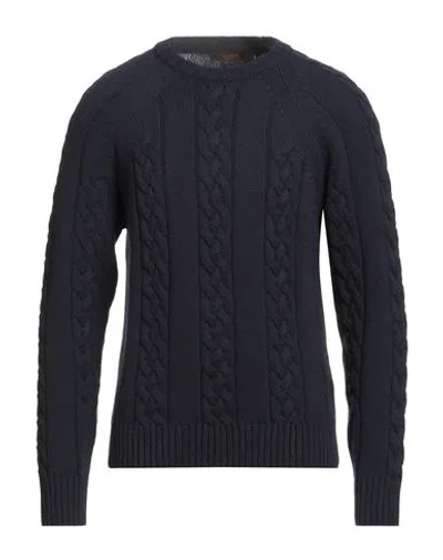 Moorer Man Sweater Navy Size 42 Cashmere In Black