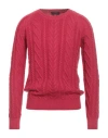 Moorer Man Sweater Red Size 48 Cashmere In Pink