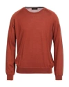 Moorer Man Sweater Rust Size 44 Wool, Silk, Cashmere