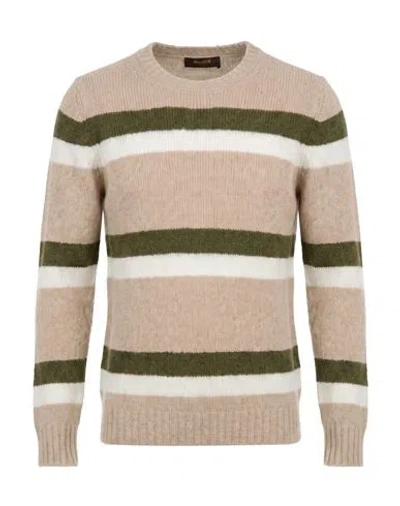 Moorer Man Sweater Sand Size 38 Wool, Cashmere, Polyamide In White