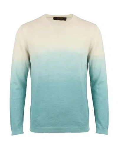 Moorer Man Sweater Sky Blue Size 38 Wool, Silk In Multi