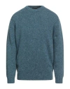 Moorer Man Sweater Slate Blue Size 44 Wool, Cashmere, Polyester In Blue