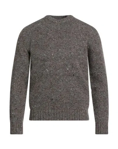 Moorer Man Sweater Taupe Size 46 Wool, Cashmere, Polyester In Gray