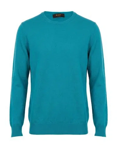 Moorer Man Sweater Turquoise Size 38 Cashmere In Blue
