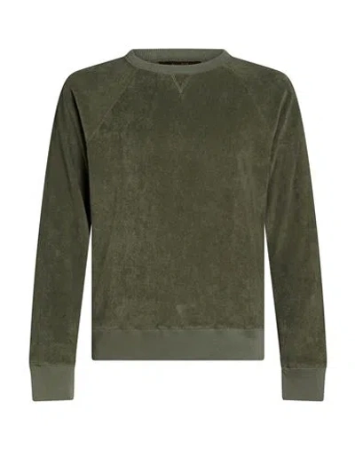 Moorer Man Sweatshirt Military Green Size 38 Cotton