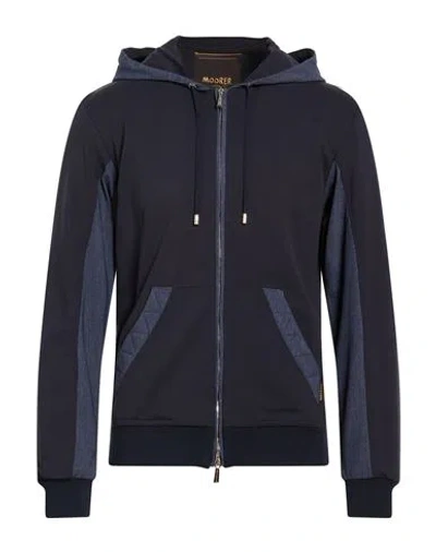 Moorer Man Sweatshirt Navy Size 38 Viscose, Polyamide, Elastane In Blue