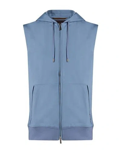 Moorer Man Sweatshirt Slate Blue Size 38 Cotton, Polyamide, Elastane