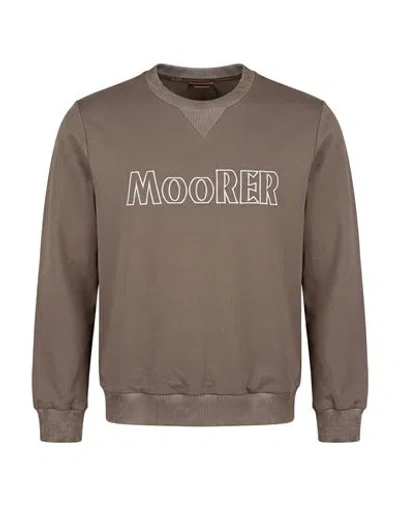 Moorer Man Sweatshirt Taupe Size 38 Viscose, Polyamide, Elastane In Grey