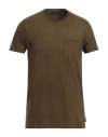 Moorer Man T-shirt Khaki Size 40 Cotton In Beige