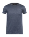 Moorer Man T-shirt Slate Blue Size 44 Cotton