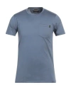 Moorer Man T-shirt Slate Blue Size 36 Cotton