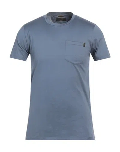 Moorer Man T-shirt Slate Blue Size 36 Cotton