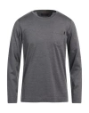 Moorer Man T-shirt Taupe Size 50 Silk, Cotton In Grey