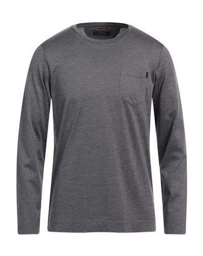 Moorer Man T-shirt Taupe Size 50 Silk, Cotton In Grey