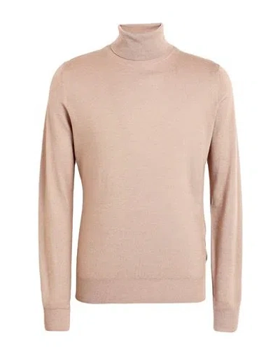 Moorer Man Turtleneck Beige Size 40 Wool, Silk