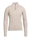 Moorer Man Turtleneck Beige Size 42 Cashmere In Neutral
