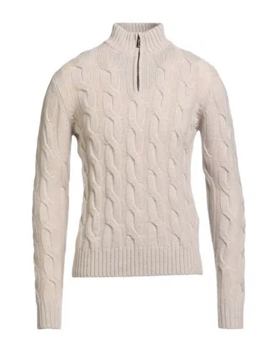 Moorer Man Turtleneck Beige Size 42 Cashmere In Neutral