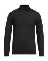 Moorer Man Turtleneck Midnight Blue Size 46 Virgin Wool In Black