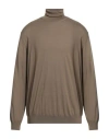 Moorer Man Turtleneck Camel Size 46 Virgin Wool In Beige