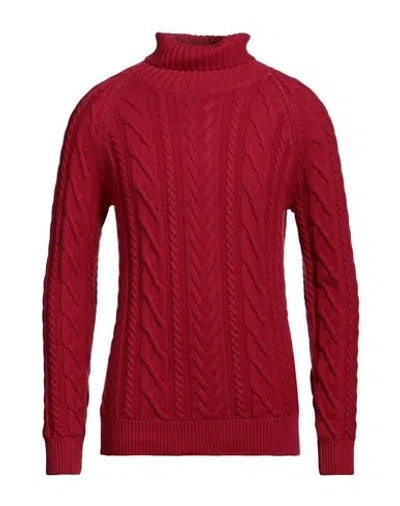 Moorer Man Turtleneck Garnet Size 44 Cashmere In Red