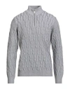 Moorer Man Turtleneck Grey Size 42 Cashmere In Gray