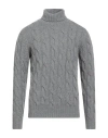 Moorer Man Turtleneck Grey Size 44 Cashmere In Gray