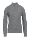 Moorer Man Turtleneck Grey Size 46 Cashmere In Gray