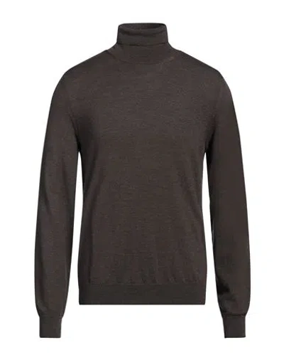 Moorer Man Turtleneck Khaki Size 46 Virgin Wool In Sand
