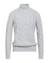 Moorer Man Turtleneck Light Grey Size 42 Cashmere In Gray