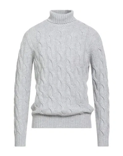 Moorer Man Turtleneck Light Grey Size 42 Cashmere In Gray