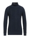 Moorer Man Turtleneck Midnight Blue Size 44 Cashmere In Blue