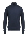 Moorer Man Turtleneck Navy Size 48 Wool, Silk