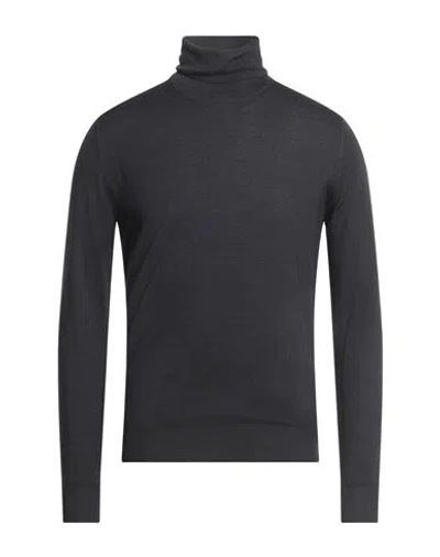 Moorer Man Turtleneck Slate Blue Size 48 Wool, Silk