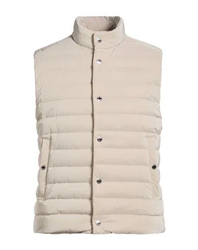 Moorer Man Vest Beige Size 38 Polyamide, Polyester In Neutral