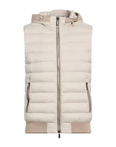 Moorer Man Vest Beige Size 44 Polyamide, Polyurethane In Neutral