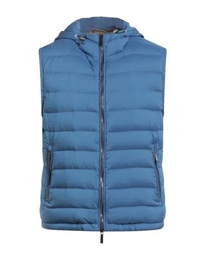 Moorer Man Vest Blue Size 44 Polyamide, Polyurethane