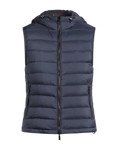 Moorer Man Vest Bright Blue Size 36 Polyamide, Polyurethane