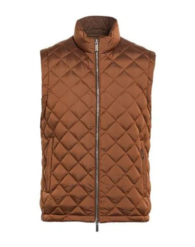 Moorer Man Vest Brown Size 40 Polyamide, Polyurethane