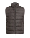 Moorer Man Vest Dark Brown Size 38 Virgin Wool, Elastane In Gray