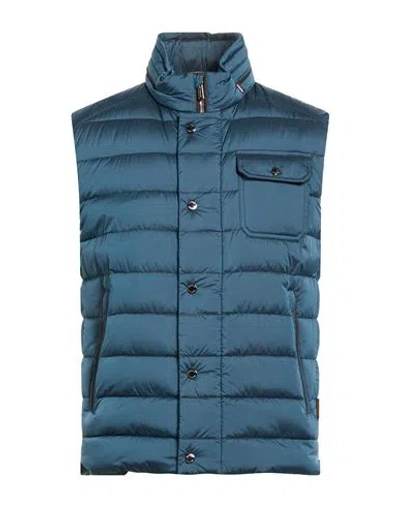 Moorer Man Vest Deep Teal Size 38 Polyamide, Polyurethane In Green