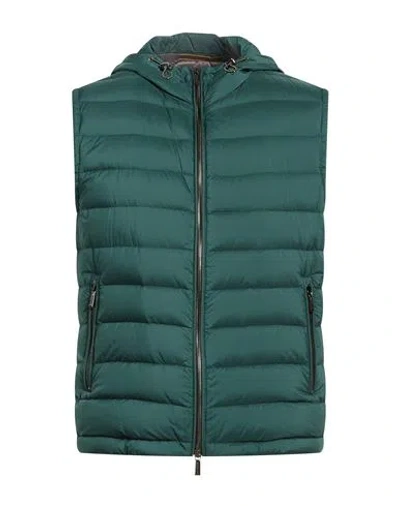 Moorer Man Vest Emerald Green Size 38 Polyamide, Polyurethane